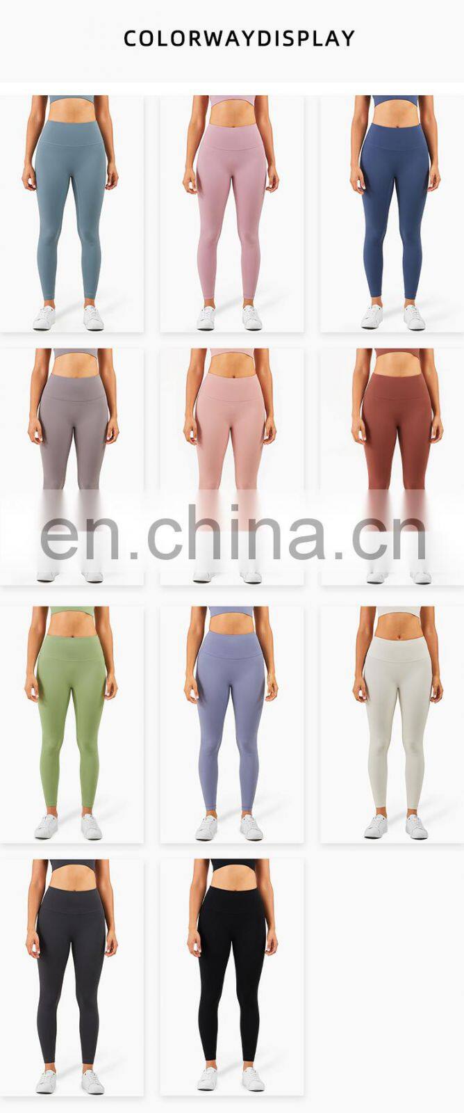ECO Newest design top quality yoga pants slimming cozy yoga leggings solid color women sport pants women