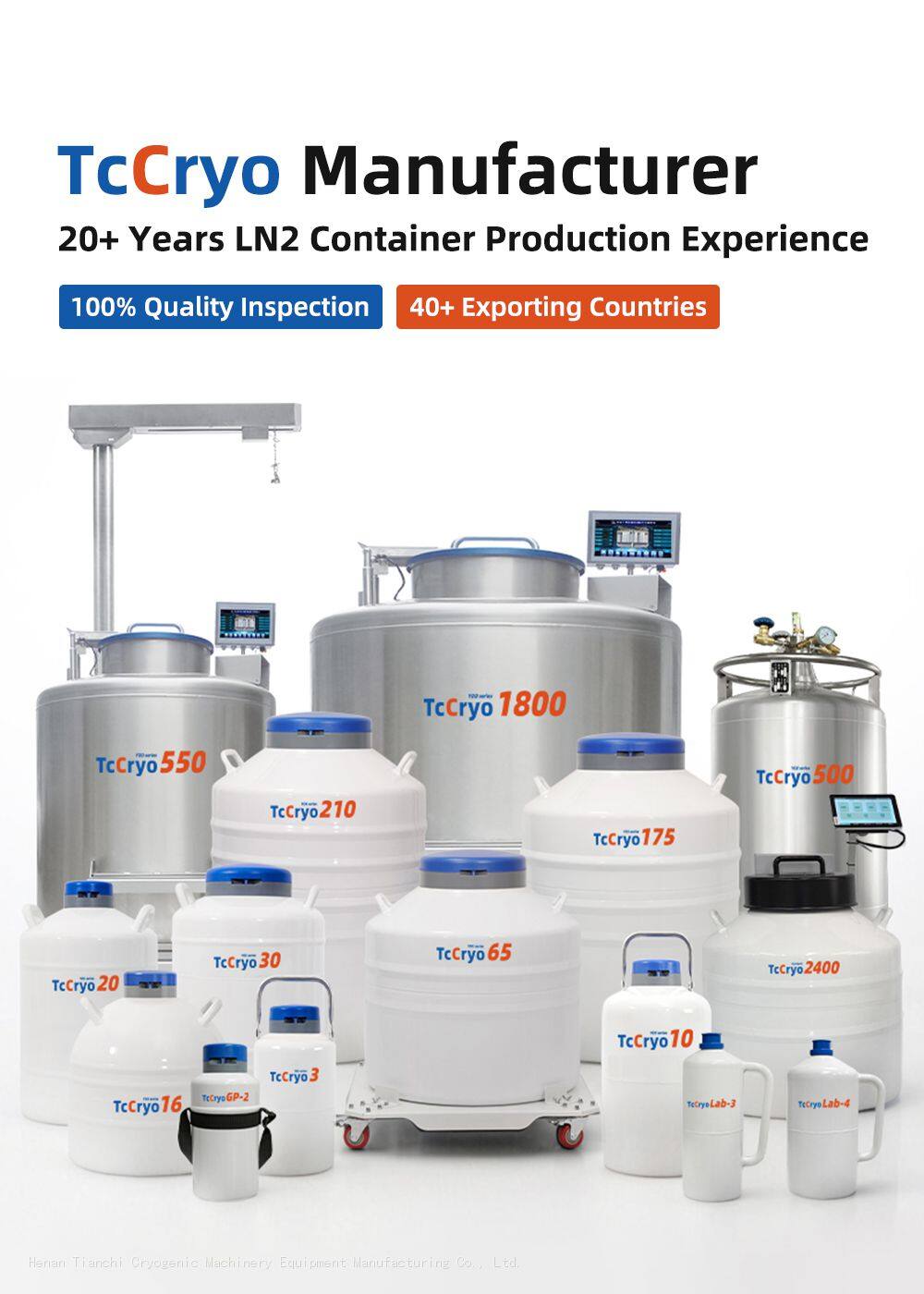 TcCryo cryogenic storage container