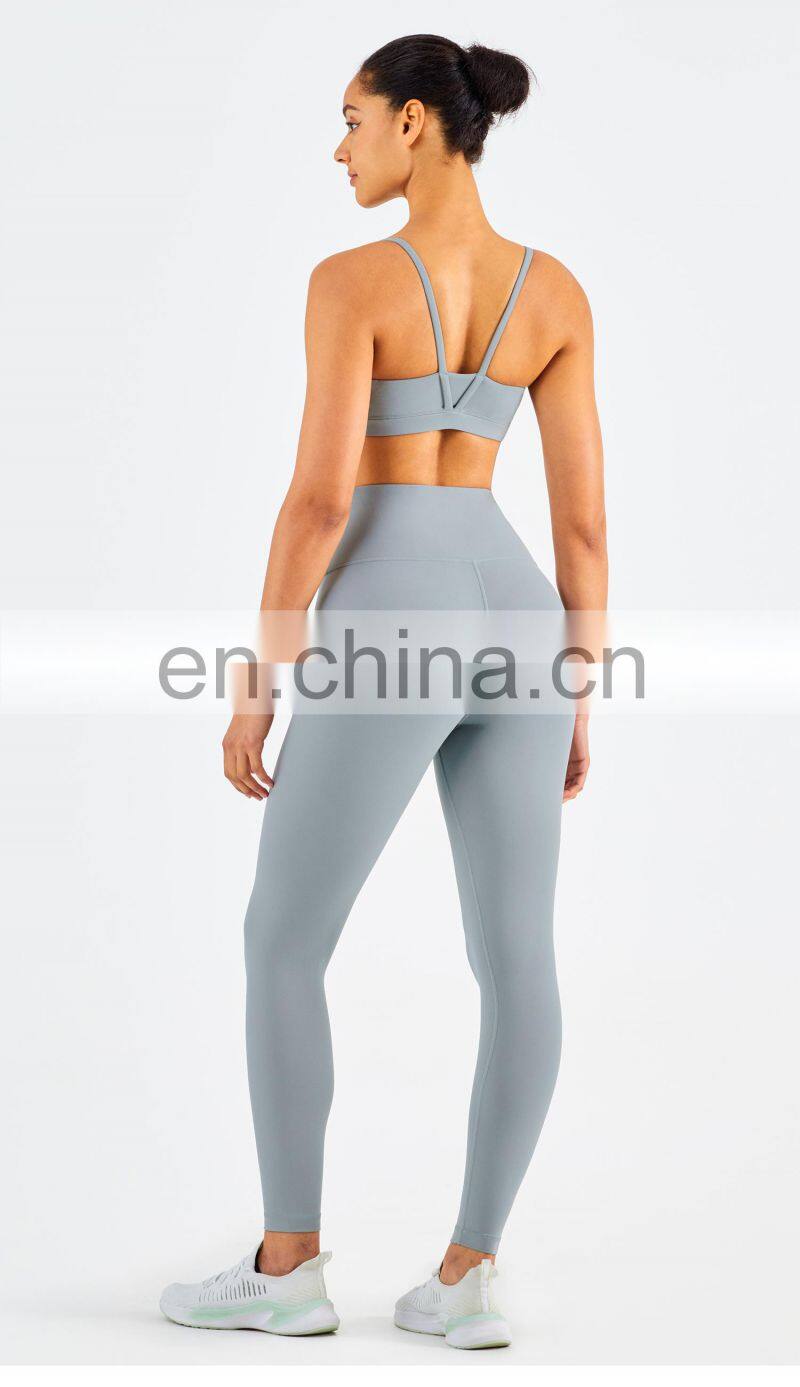Outdoor wear Custom Logo In Stock Leggings Fitness Women Clothing Gym Wear Yoga Set