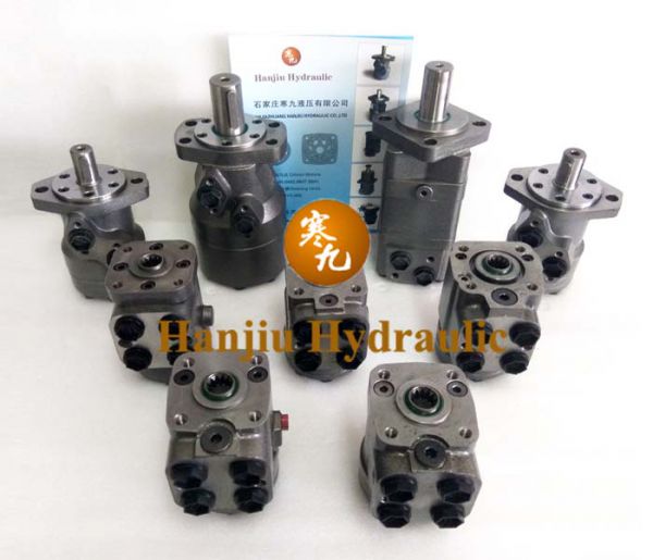 Various types of hydraulic motors, hydraulic steering units