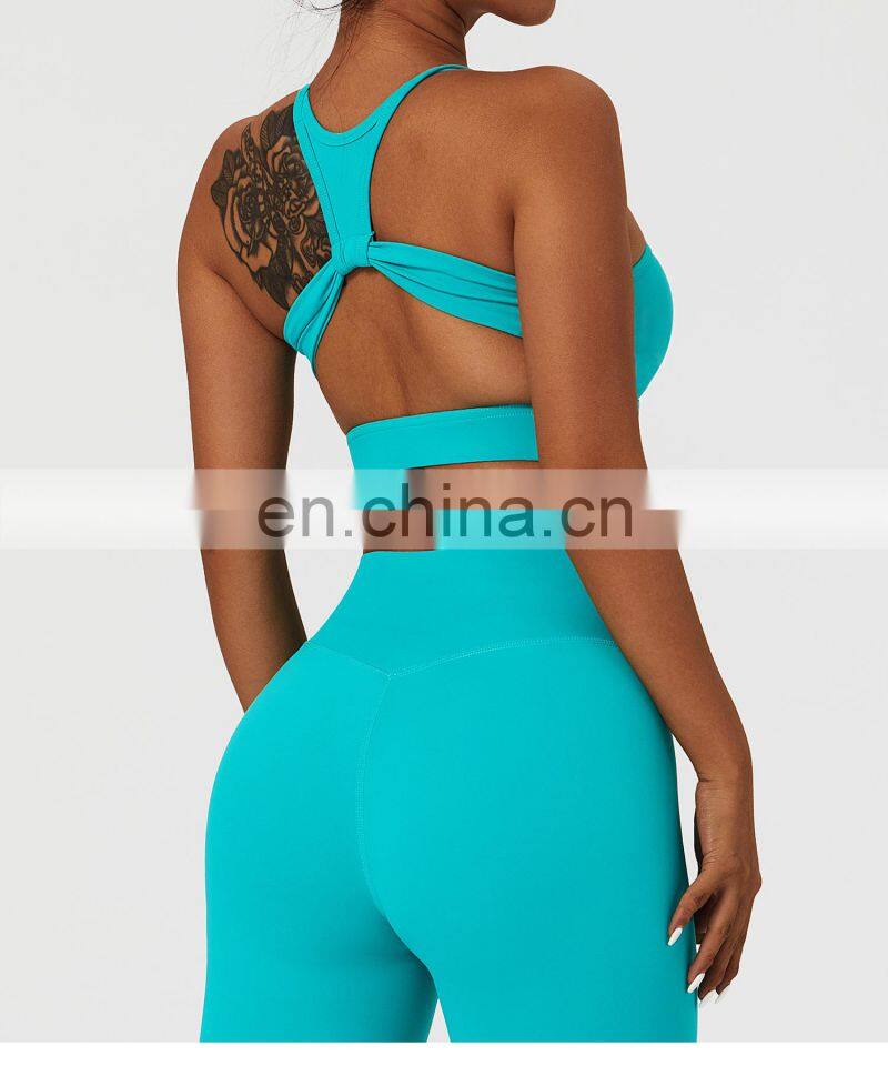 Sexy Backless Sports High Impact Gym Bras Factory Sales Women Quick Dry Sling Yoga Tops