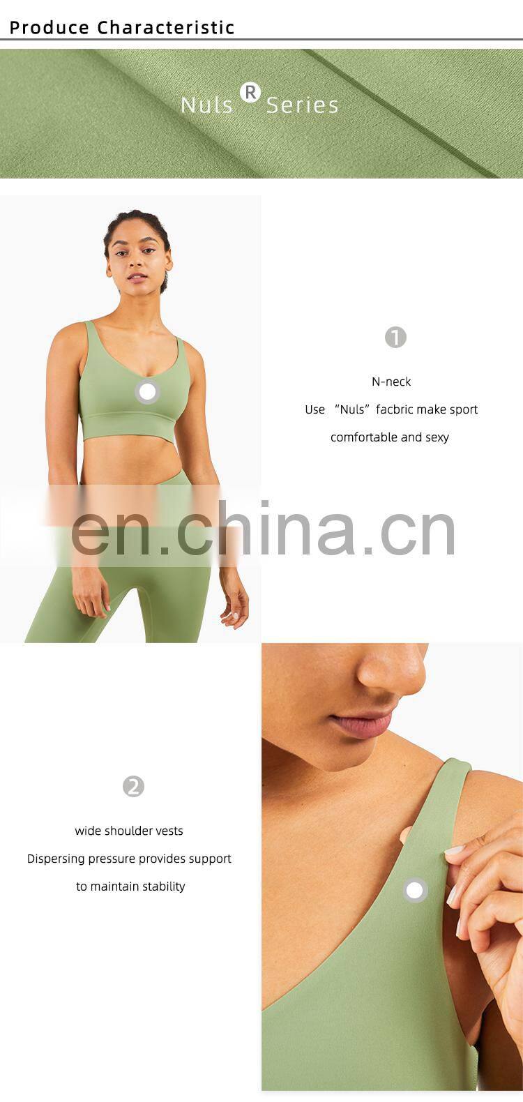 LOLOLULU Private Label Women Gym Yoga Bra V Neck Tank Top Fitness Athletic Clothes