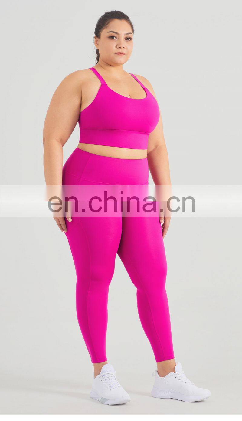 Wholesale 2 Pcs Adjustable Yoga Gym Fitness Sets Apparel Wear Women Sports Suit