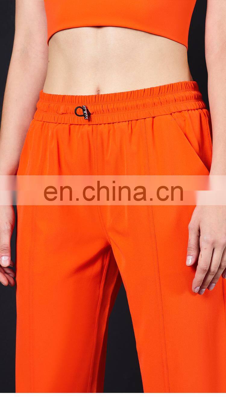 Workout Running Sport Wear Loose Leggings With Pockets Womens Joggers Pants