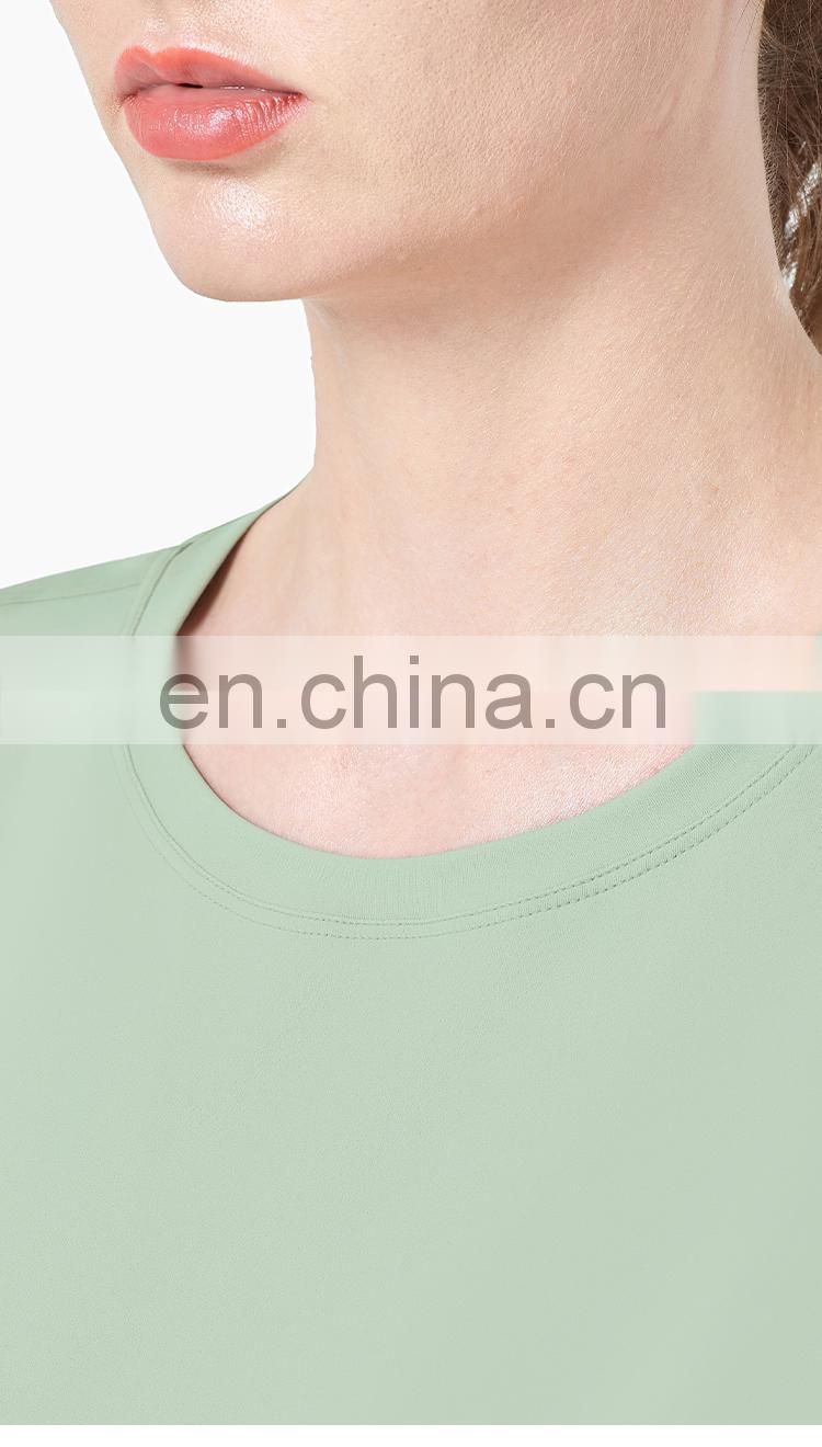 High Quality Custom Short T Shirt Women ECO Friendly Super Soft Cropped Sport Loose T Shirt