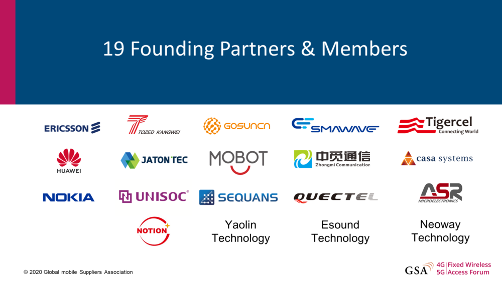 GSA 4G-5G FWA Forum, JATONTEC as Founding Partners