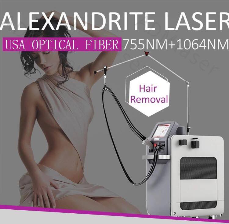 2024 New Laser Hair Removal Beauty Machine 755nm Laser Light Skin Hair Removal 1064nm Dark Skin Tone Hair Removal Equipment