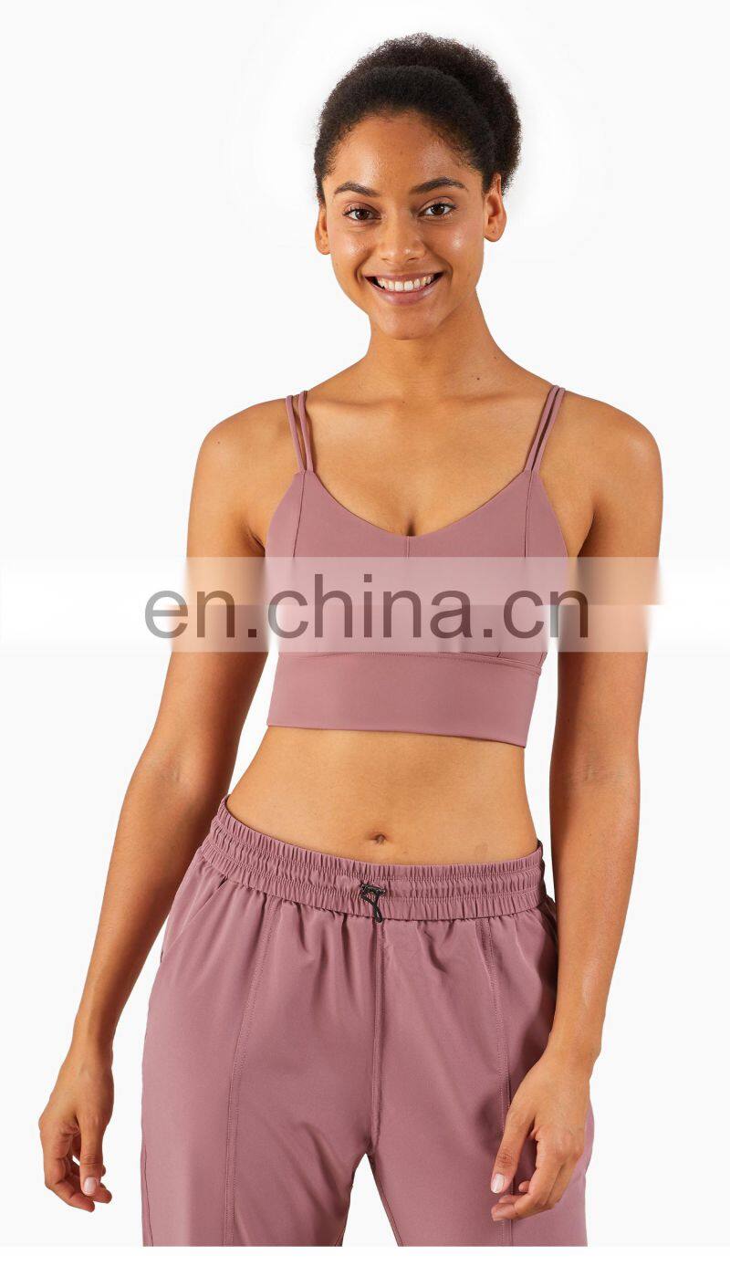 New Arrival Women Padded Sports Bra Support Fitness Workout Yoga Bra Camisole Tank Top