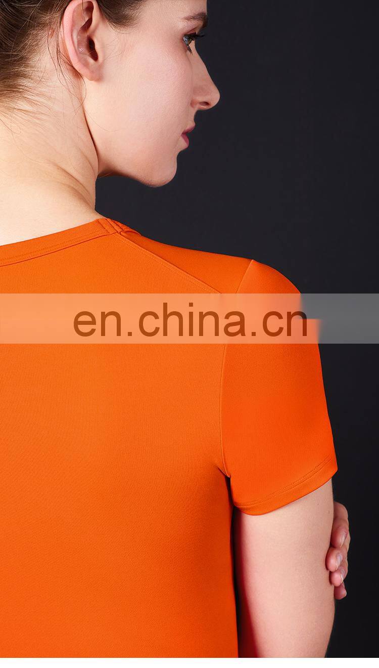 Hot Sale Gym Wear Women T Shirts Oem Slim Fit Short Compression Workout Athletic Shirt Tops