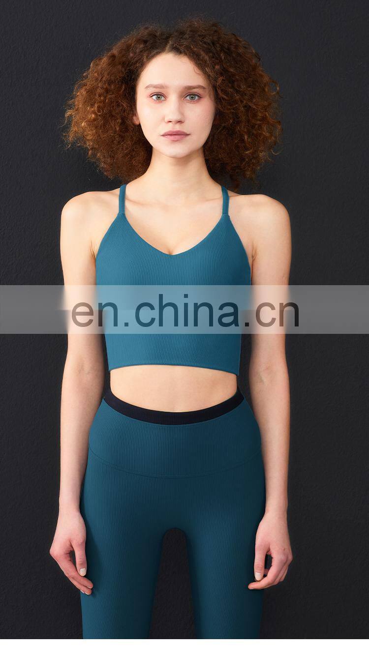 Hollow Out Sports Bra for Women Sexy Training Top for Yoga Suit Workout Fitness Wear
