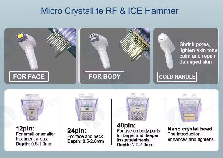 Micro Needle RF Face Lifting and Fat Reduce for Face Body Slimming ICE Beauty Equipment