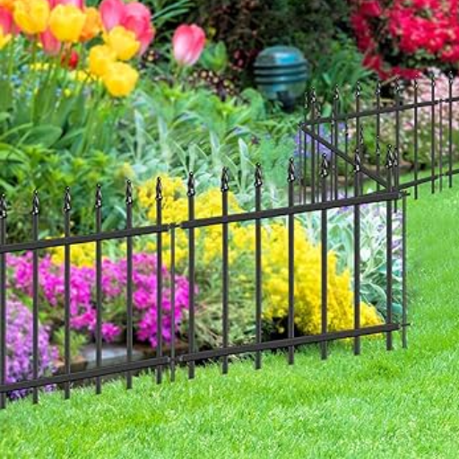 short wrought iron garden fence (3)