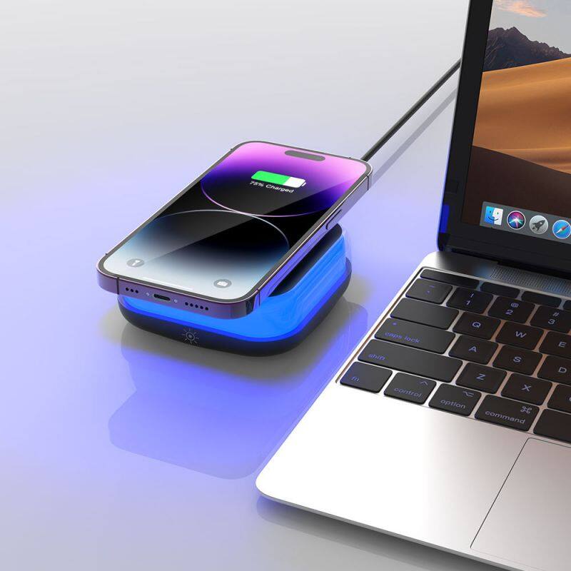 Multifunctional Dimmable Table Lamp Wireless LED Bedside Night Light Fast 9V/2A fast Charger with Magnetic Input