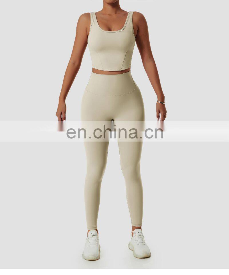 Factory Sales High Impact Sports Workout Bras Wide Straps Fitness Yoga Crop Tops