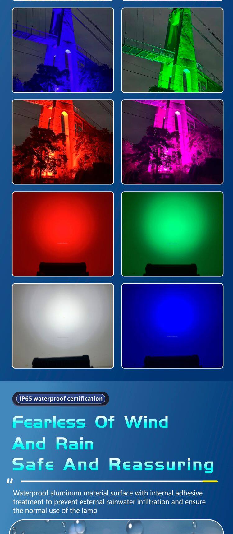 TG60 IP65 LED Waterproof Floodlight 60x15W RGBW 4in1 800W DMX Effect Light