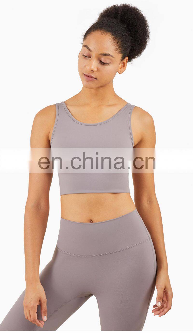 2022 New High Impact Sports Bra With Deep U Back Top Fitness Custom Logo For Women