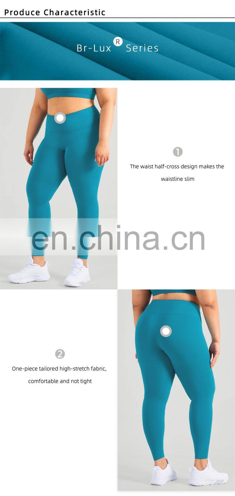 New Arrival Half Cross Waist Yoga Leggings With Seamless Leg Opening Gym Sports Pants