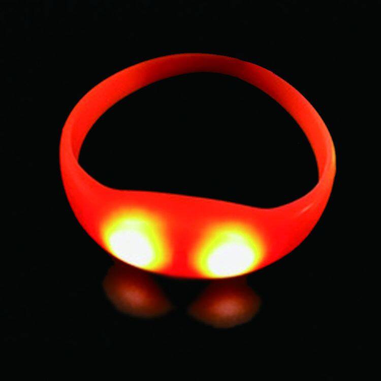 Wedding Decoration Custom LOGO Light up Glow Silicone Wristband Sound Activated LED Bracelet