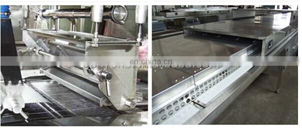 Automatic chocolate beans/bar/cake/biscuit enrobing&coating machine in china