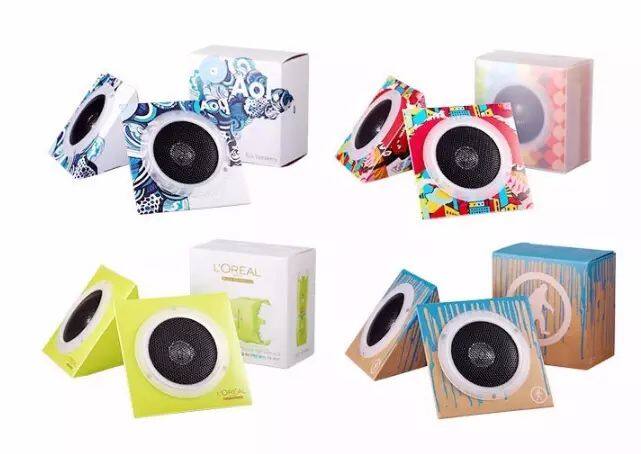 DIY Funny 3.5mm jack Mobile Phone Custom printed paper foldable mini cardboard speaker