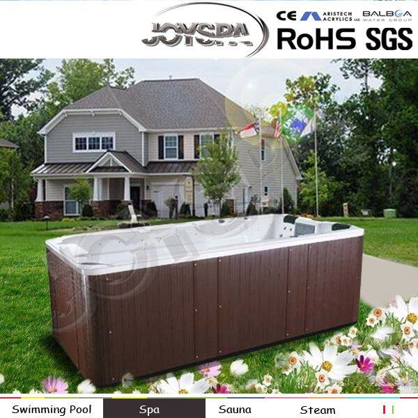 OEM Large Swim Spa Cover Swimming Pools 4 Meter Swimspa With Led Waterfall