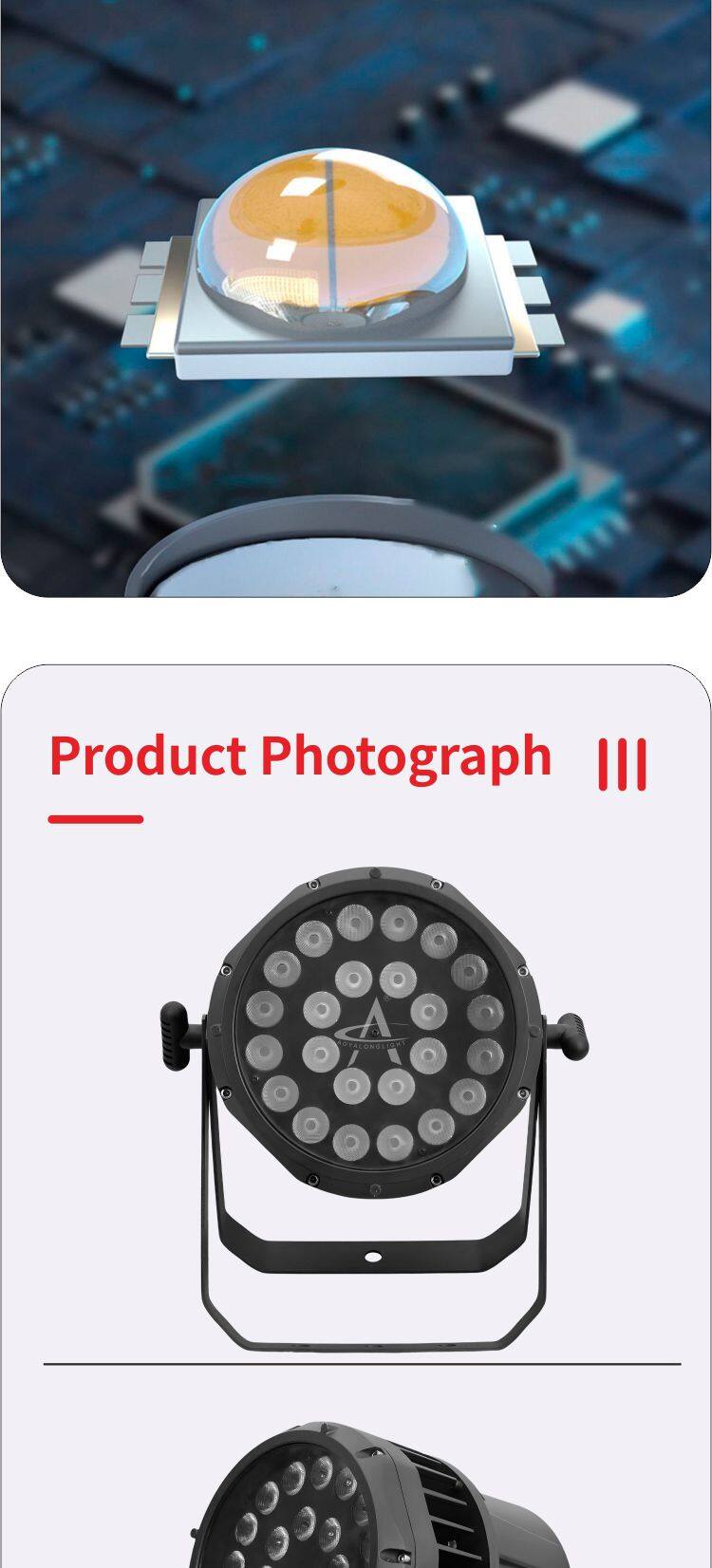 L24 IP High Quality 24pcs 250W 4in1 Waterproof Par LED Lighting Flat Music Bar Lights For Stage Decor And Discos