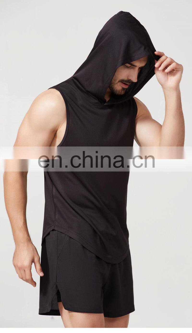 New Hooded Sports Vest Quick-Drying Basketball Shirt Outdoor Loose Casual Men's Tank Tops