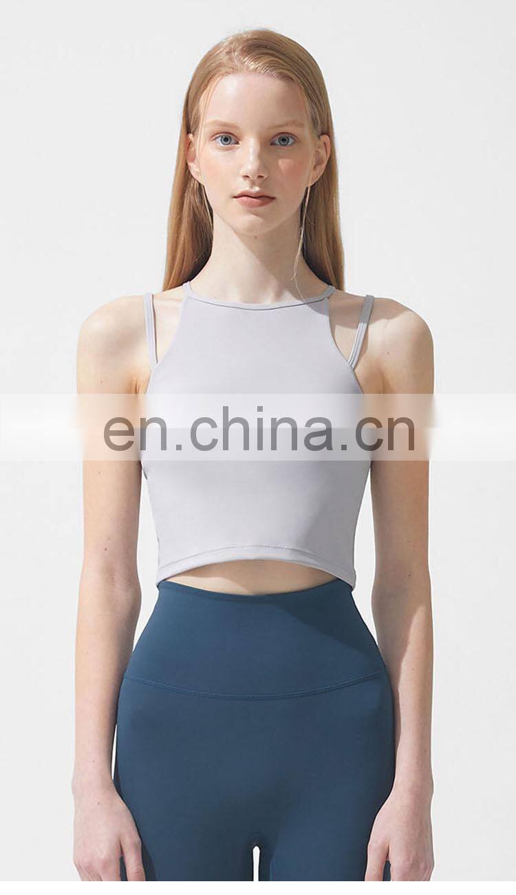 2022 Hot Sale Girls Cute Yoga Tank Top Outwear Sports Vest OEM For Gym Women