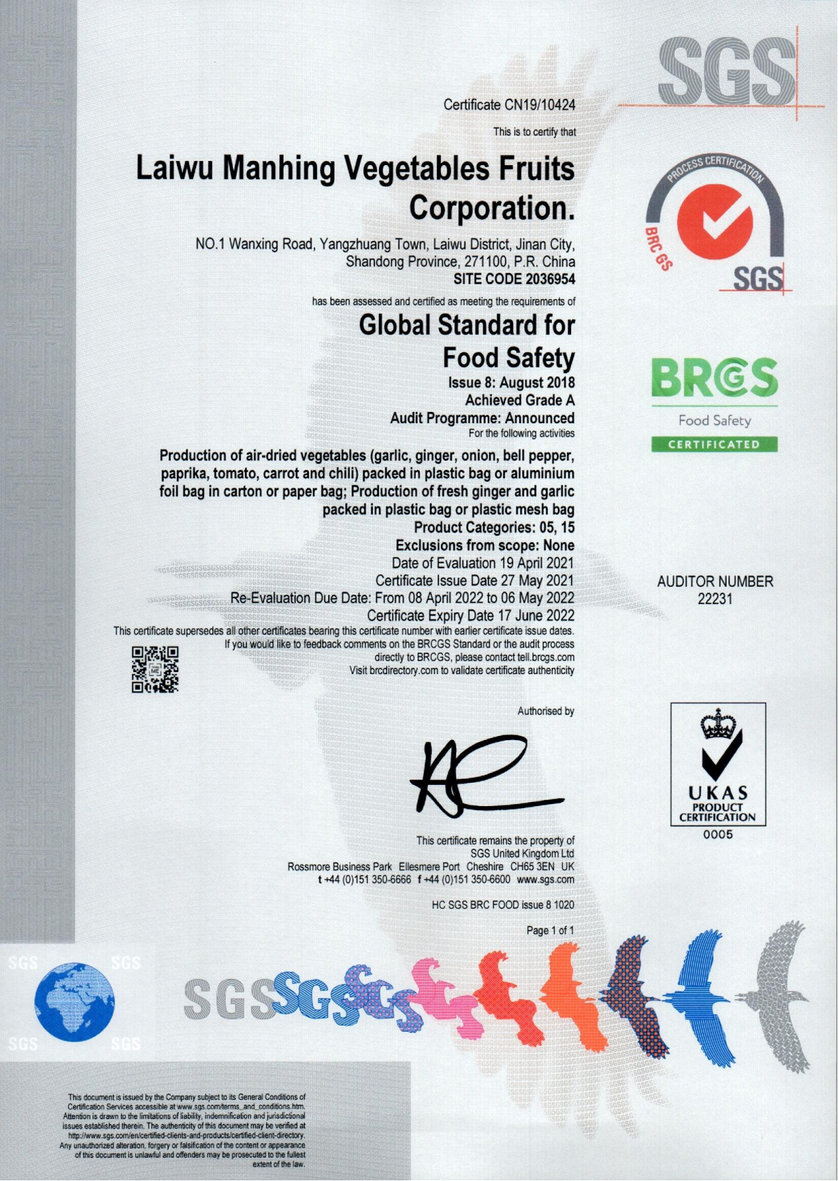 BRC GRADE A