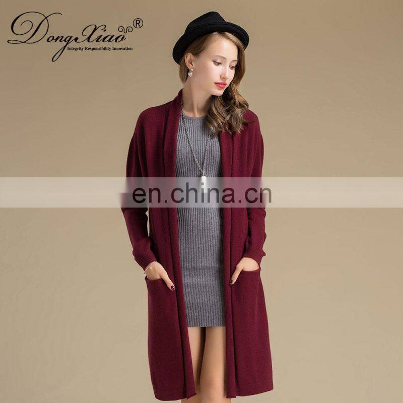 Manufacturer Womens Full Sleeve Sweater Promotions 100% Wool Long Cardigans for Women