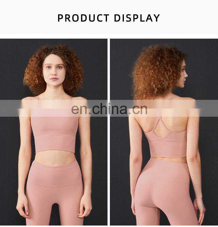 Hollow Out Sports Bra for Women Sexy Training Top for Yoga Suit Workout Fitness Wear