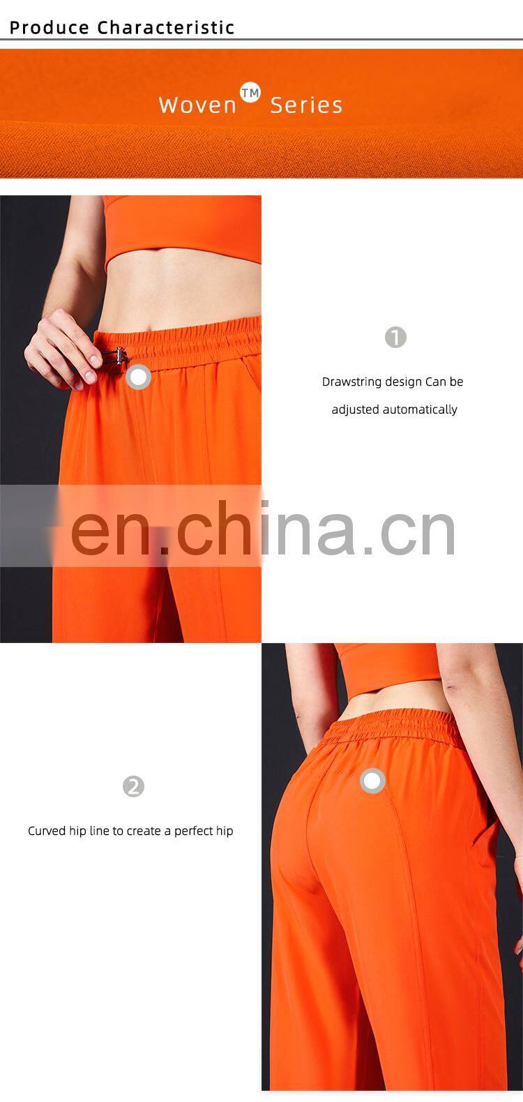 Workout Running Sport Wear Loose Leggings With Pockets Womens Joggers Pants