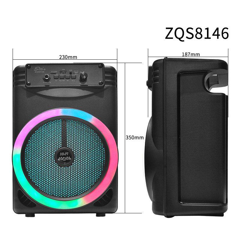 ZQS8146 active wireless 16W power 1800MAH battery capacity portable single 8 inch bluetooth speaker
