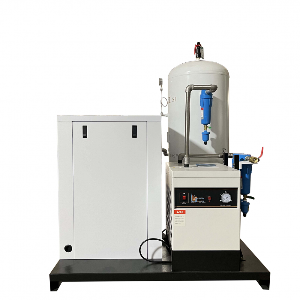 Skid-mounted oil-free vortex air compressor