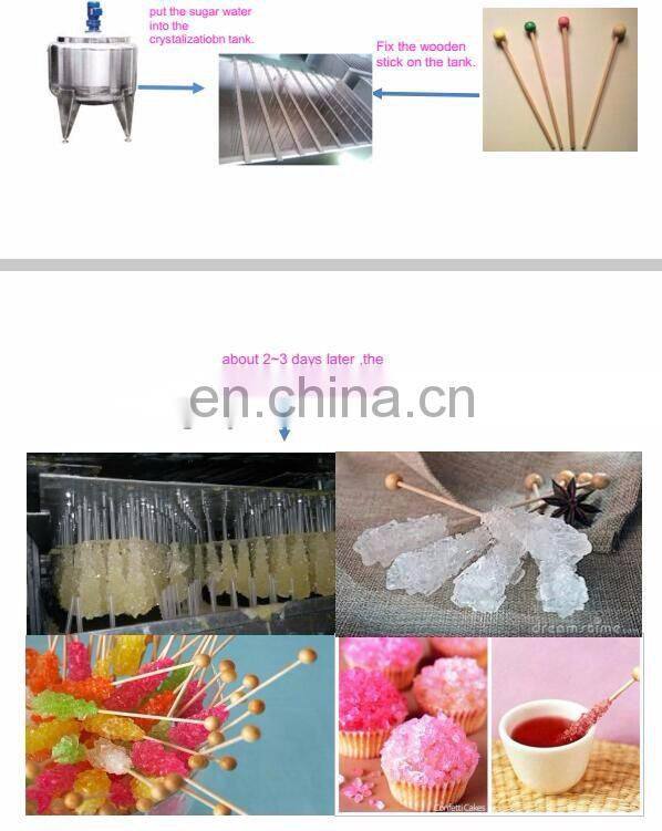 Crystallized Sugar Rock Candy Sweet For Tea , Sugar Crystals Lollipop With Wooden Stick