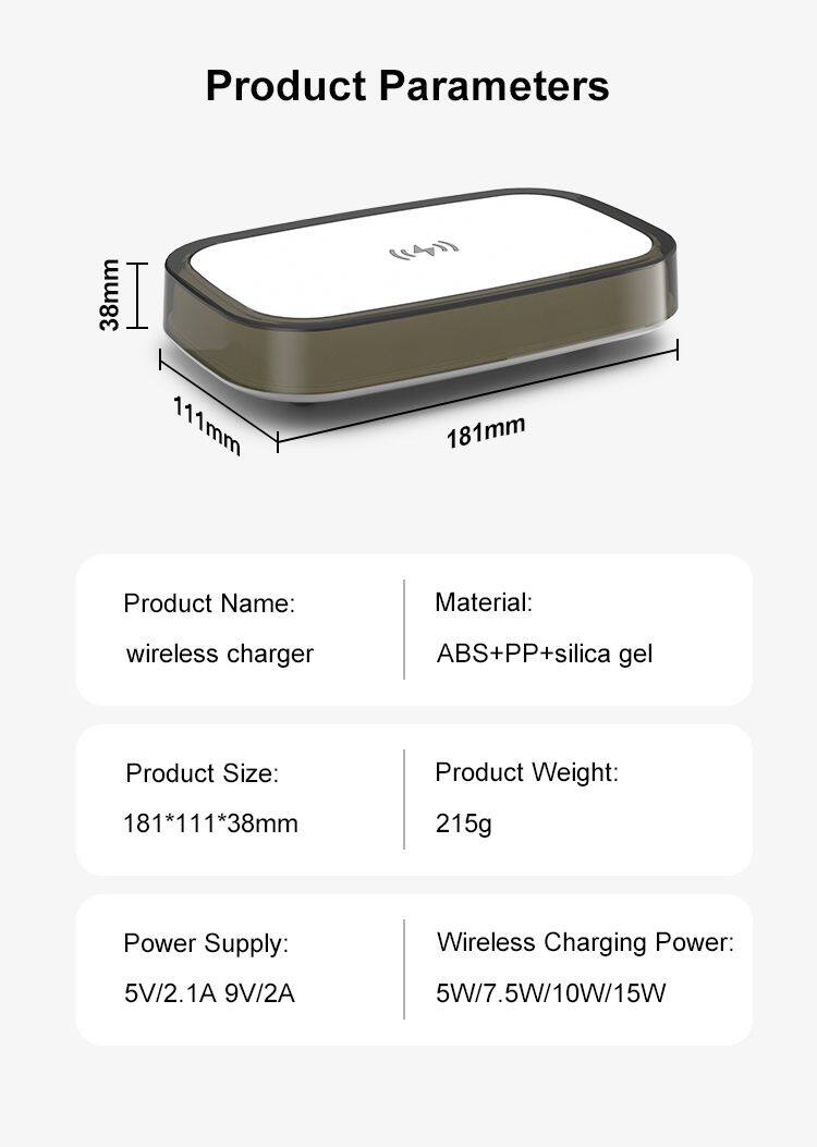 Portable RGB Wireless Smart Charger for iPhone 13/14/15 Watch Power Bank Mobile Phone Microphone with Light Colorful