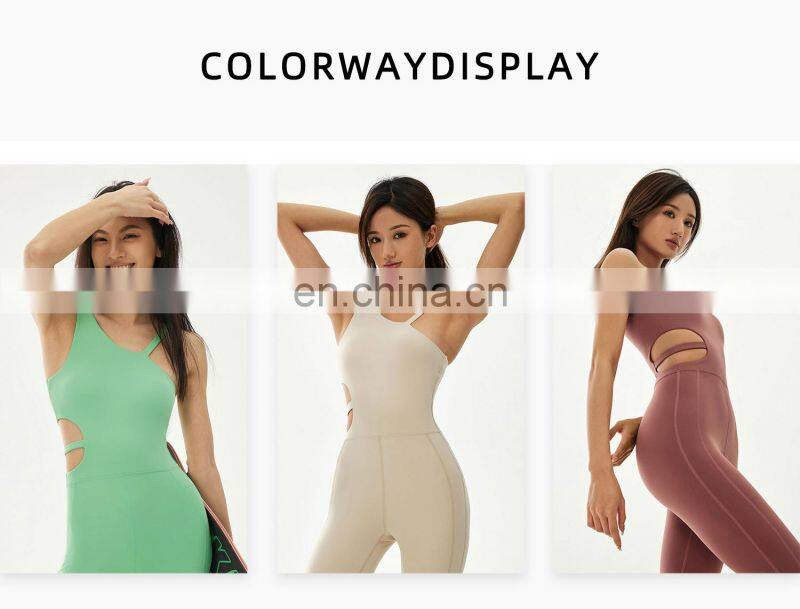 Women One Piece Hollow Breathable Jumpsuits Wholesale Backless Bodysuits With Leggings