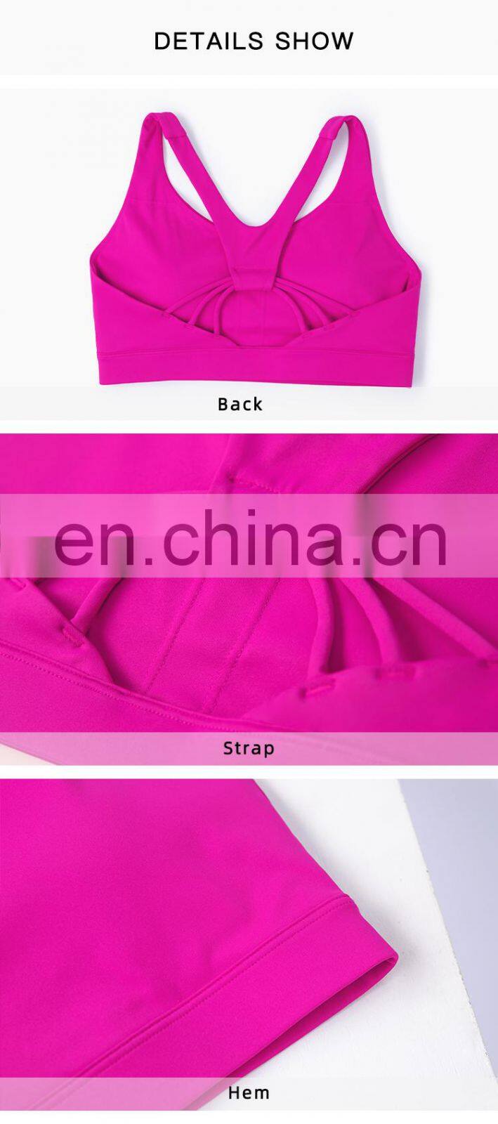 Fashion 2022 New Crossback Style Women Nude Sport Use Fitness Yoga Tops Bra