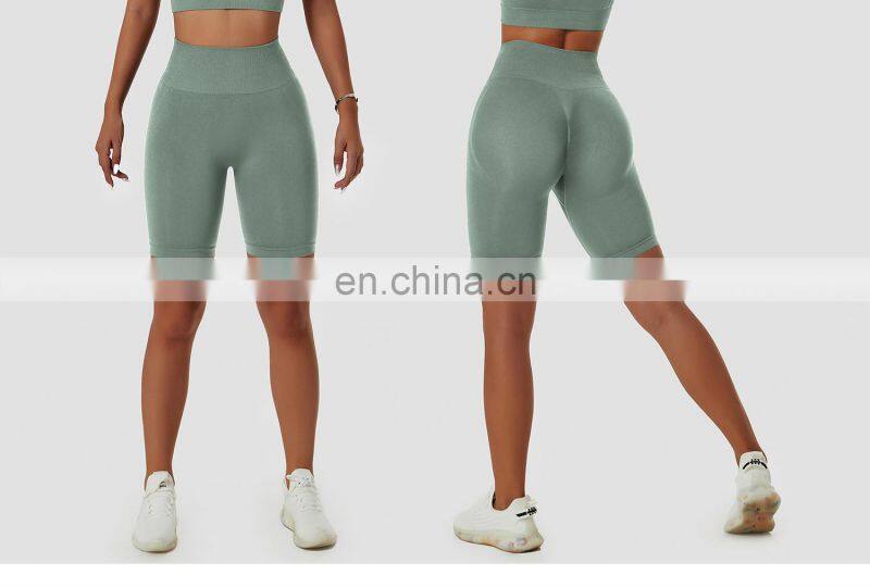 Seamless Butt Lifting Yoga Shorts Tik Tok Women High Rise Compression Biker Leggings