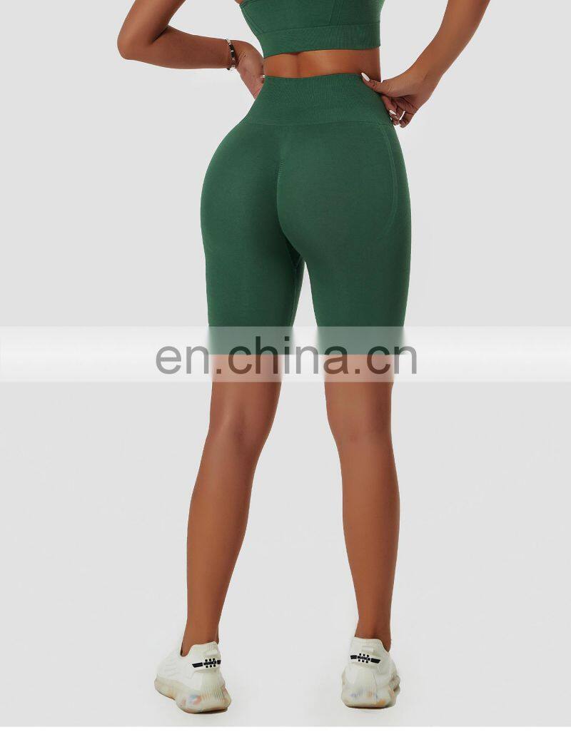 Seamless Butt Lifting Yoga Shorts Tik Tok Women High Rise Compression Biker Leggings