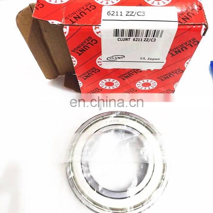 Good price CLUNT brand 55*100*21mm 6211ZZ bearing 6211-2Z deep groove ball bearing 6211-2Z