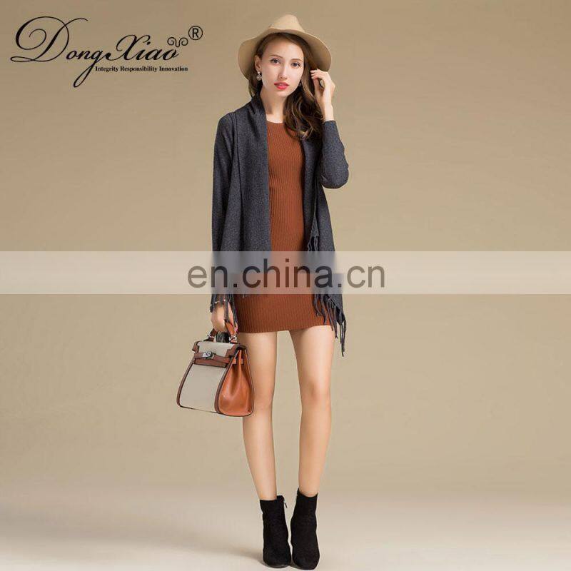 Ladies Poncho Shawl Wool Cashmere Blend Nepal Poncho Sweater with Tassel