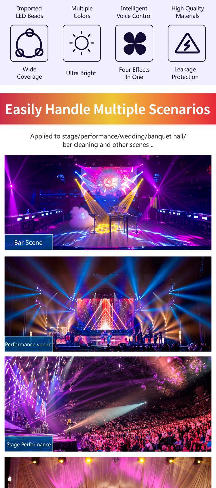 WJ460 Professional Lighting Factory Wholesale 4x60W Double-sided Electrodeless Beam Lighting Double Moving Head Light