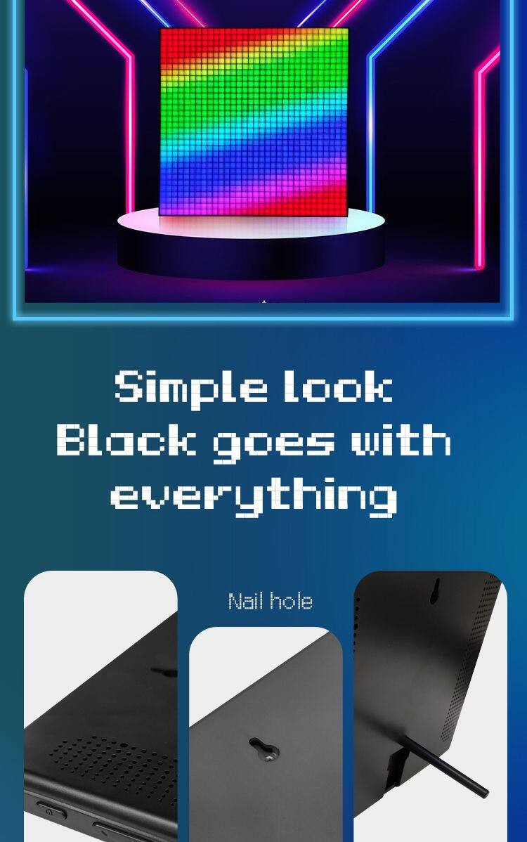 16x16 32x32 64x64 App Control Led Art Pixel Display Picture Frame Digital Pixel Dot Screen Art Display Screen for Desk