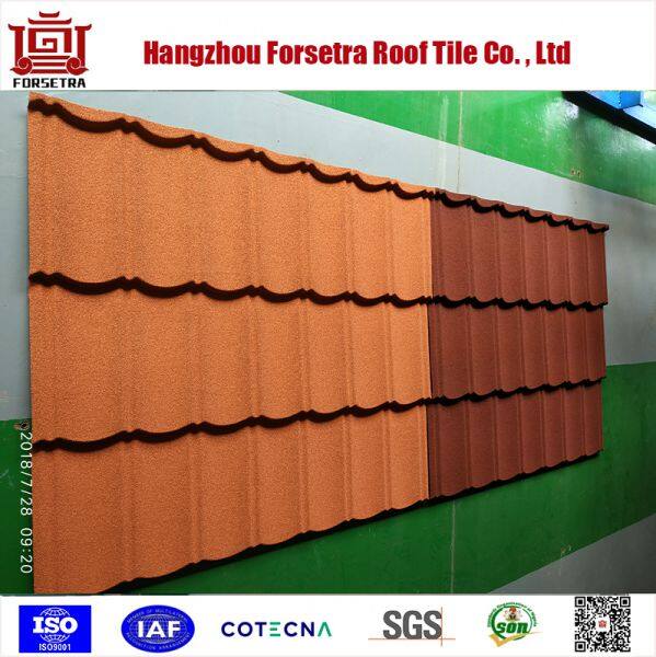 Uganda stone chip coated metal roof tile