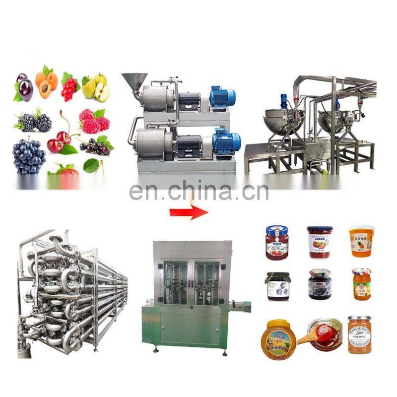 FACTORY FULL AUTOMATIC FRUIT FIG JAM PROCESSING PLANT TOMATO PASTE KETCHUP PRODUCTION LINE CHILL PEPPER SAUCE MAKING MACHINE