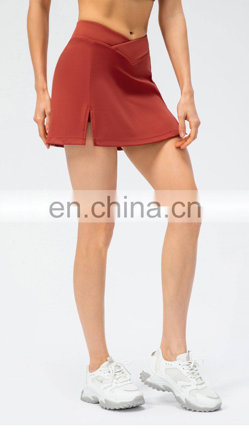 Outdoor Sports Pants Skirt Female Running Tennis Two Short Skirt Women Running Tennis Skirts With Pocket