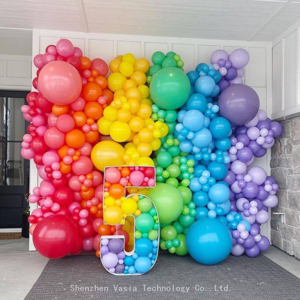 Rainbow Latex Balloons (3)