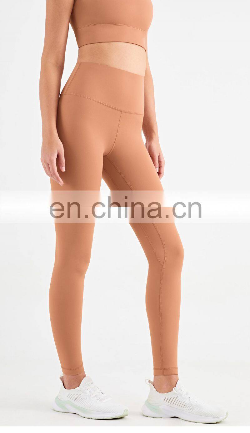 Super High Waist Sports Yoga Legging 28 Inch Belly Control Workout Gym Pant Women