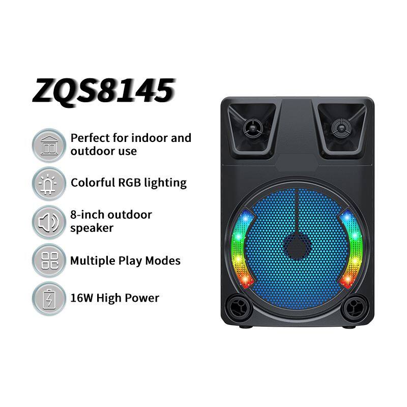 ZQS8145 active 16W power 1800MAH battery capacity speaker single 8 inch bluetooth speaker with MIC